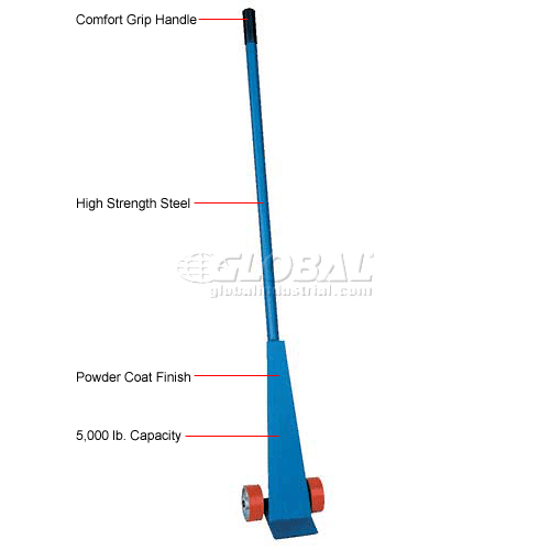 Lever Dolly with 7'L Steel Handle & Kick Bar PLB/S7 5000 Lb. Capacity