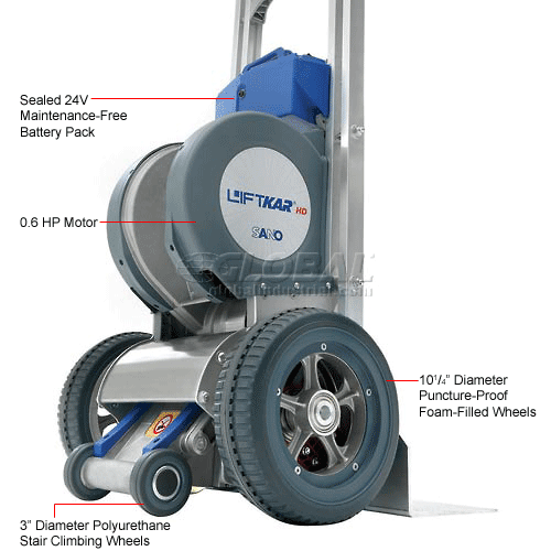 Wesco® Folding Handle LiftKar® HD Stair Climbing Appliance Truck 274101