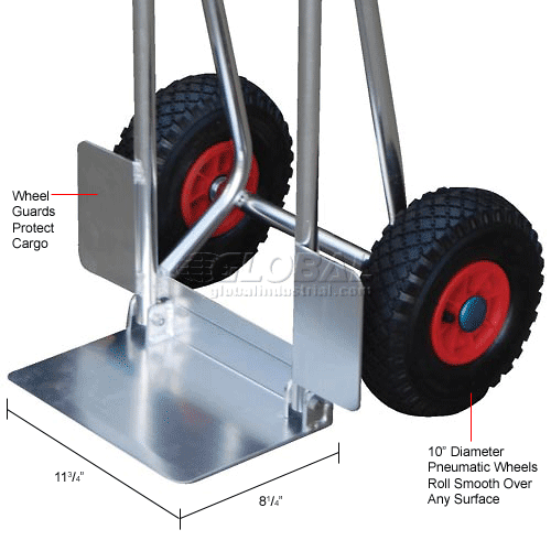 Aluminum FoldDown Hand Truck Pneumatic Wheels DHHT250AFDPN 250 Lb