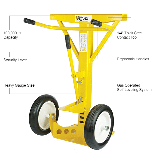 Ideal Warehouse Auto-Stand Plus Trailer Stabilizing Stand, 100,000 Lb ...