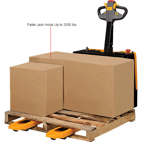 Global Industrial™ SelfPropelled Electric Pallet Jack Truck, 3300 Lb