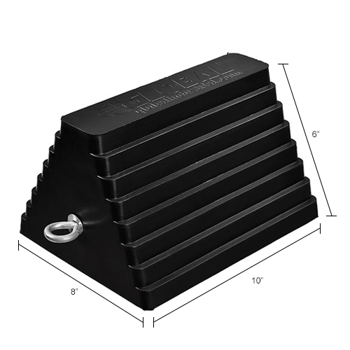 Global Industrial™ Molded Rubber Wheel Chock With Handle 988925