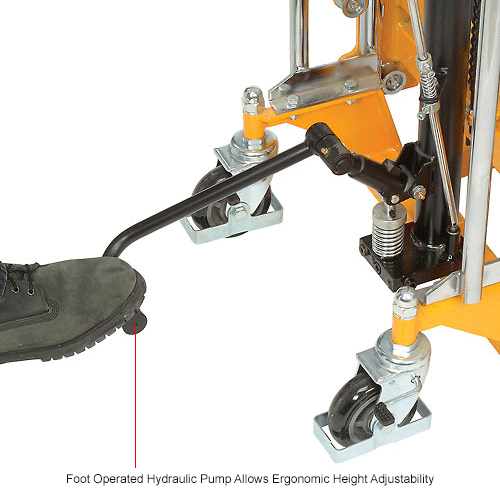 Global Industrial™ Manual Lift Stacker, 47" Lift, 880 Lb. Capacity