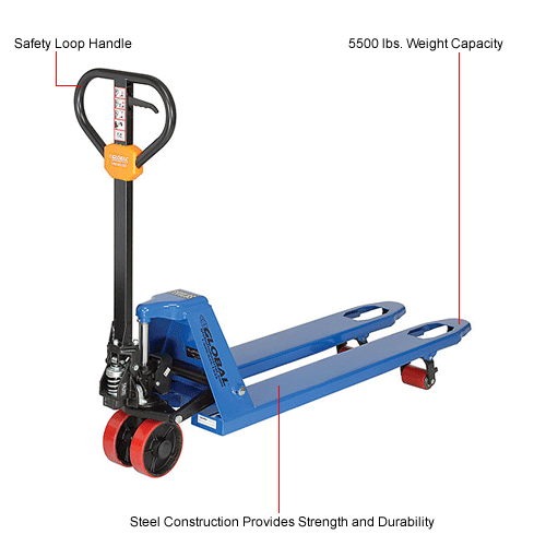 Global Industrial™ Premium Narrow Aisle Pallet Jack Truck 18 x 48 Forks ...