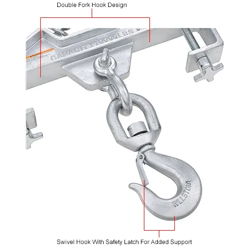 DAYTON SWIVEL HOOK,10,000 LB CAPACITY - Chain and Cable Hooks