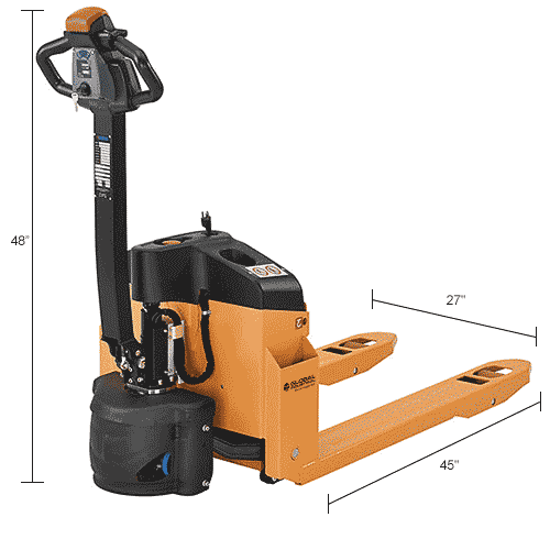 Global Industrial™ SelfPropelled Electric Pallet Jack Truck, 3300 Lb