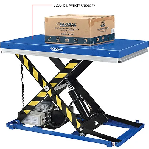 Global Industrial™ Power Scissor Lift Table with Hand Control, 48