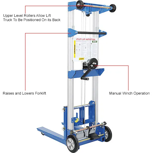 Global Industrial™ Lightweight Hand Operated Lift Truck, 400 Lb