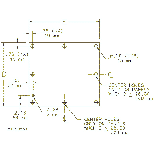 Hoffman A36N30MP, Panel, 32.00x28.50, Fits 36x30, Steel/White