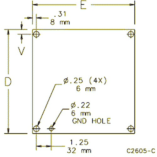 Hoffman A6P4G, Panel, Junction Box, 4.88x2.88, Fits 6x4, Steel/Zinc