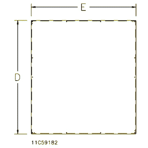 Hoffman A90PM40G, Lg Multi-Door Panel, Fits 84X 1 Bay, Galvanized