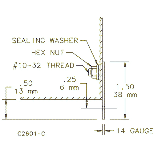 Hoffman DMFK2, Mounting Foot Kit, Fit IS/GSC Boxes, Qty 2, #10-32