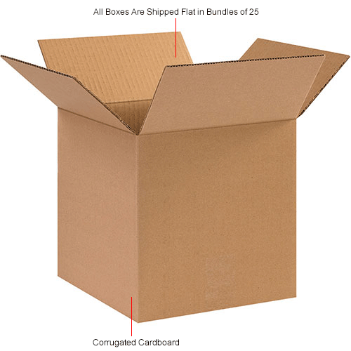 Cube Cardboard Corrugated Boxes 10" x 10" x 10" 200#/ECT-32