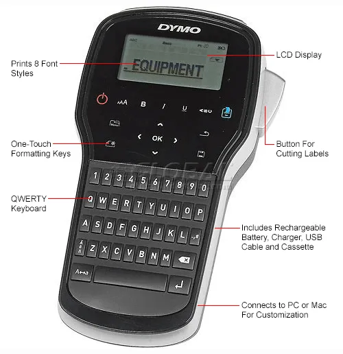Dymo® Label Maker, 1815990, 3 Fonts, 4-1/2 Dymo® Label Maker, 1815990, 3 Fonts, 4-1/2