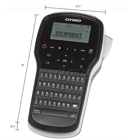 Dymo® Label Maker, 1815990, 3 Fonts, 41/2" X 23/8" X 8", Black/Silver