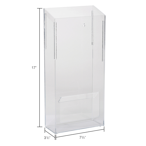 Horizon Mfg. 20 Pair Safety Glass Dispenser, 5143 Clear, Plastic, 5143, 7-3/4"L