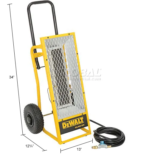 DeWALT Portable Radiant Propane Heater 45000 BTU