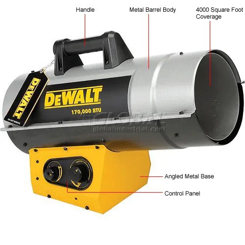 DeWALT Portable Forced Air Propane Heater 170000 BTU