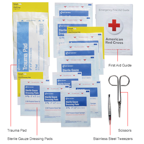 First Aid Only 1001-FAE-0103 Large First Aid Kit, 100 Pieces, OSHA Compliant, Plastic Case