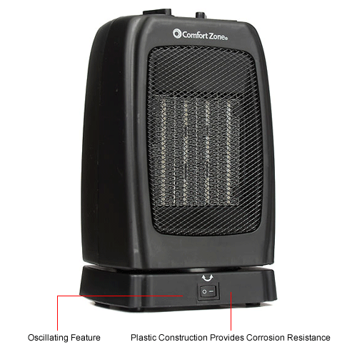 Heaters Portable Electric Comfort Zone 174 Cz448 Oscillating