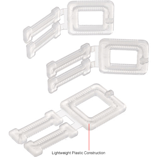 1/2" Plastic Buckles PLB-4A White for 1/2" Polypropylene Strapping, 1000 Pack