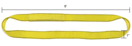Liftex EN194X12PD Endless Pro-Edge Polyester Web Sling 4 x 12 Yellow 1-Ply
