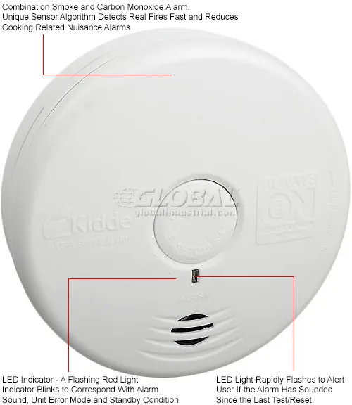 Kidde Smoke & Carbon Monoxide Detector, 10-Year Battery, Voice Alerts