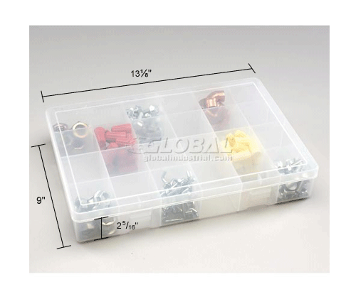 24 Compartment Pack of 5 DURHAM MFG LP24-CLEAR Compartment Box 