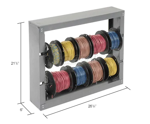 Equipto Wire Spool Rack Unit, 36X8X84, RD 880-7-RD