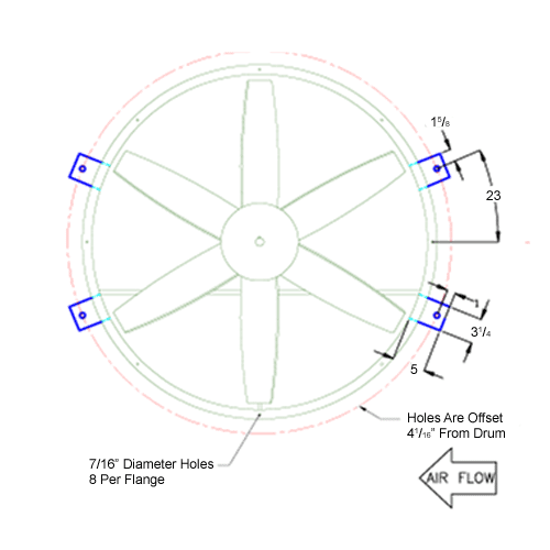 Exhaust Fans & Ventilation Tube Axial Vertical Mounting Brackets