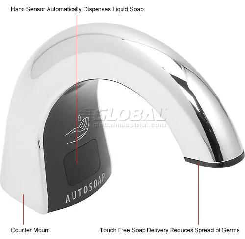Oneshot® Touch-Free Counter Mounted Soap Dispenser - Chrome - FG401310