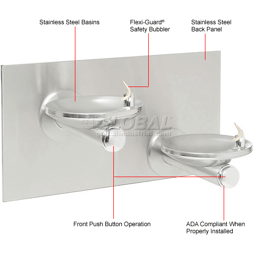 Elkay® Swirlflo Drinking Fountain w/ Cane Apron & Access Panel, ADA