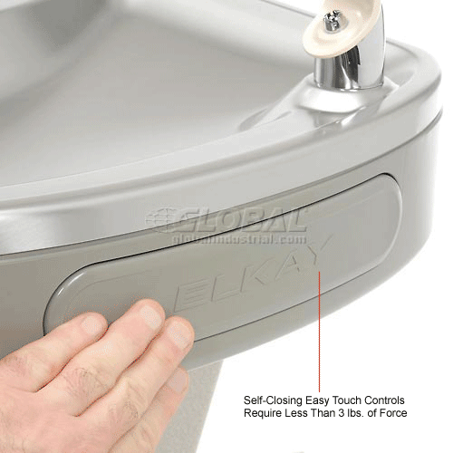 Elkay ADA Barrier Free Water Cooler, Light Gray Granite, 2 Station, Reversible, EZSTL8LC