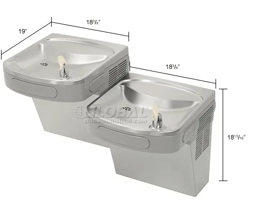 Elkay ADA Barrier Free Drinking Fountain, Stainless Steel, - Main Image