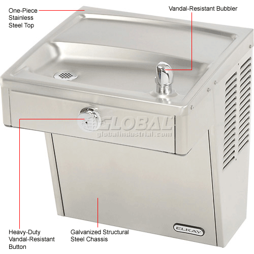 Drinking Fountains Water Coolers Wall Elkay ADA Vandal Resistant