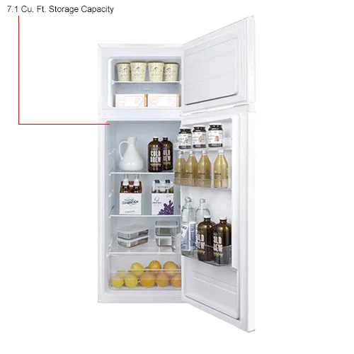 Global Industrial™ Refrigerator Freezer Combo, Top Freezer, 2 Door