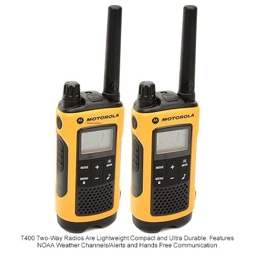Motorola Talkabout® T402 TwoWay Radios, Yellow/Black 2 Pack