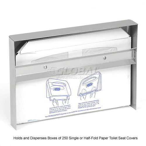 ASI® Surface Mounted Toilet Seat Cover Dispenser Satin Stainless Steel