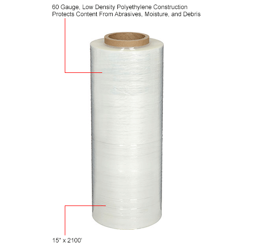 Stretch Wrap - 15" x 2100' - 60 Gauge, Cast