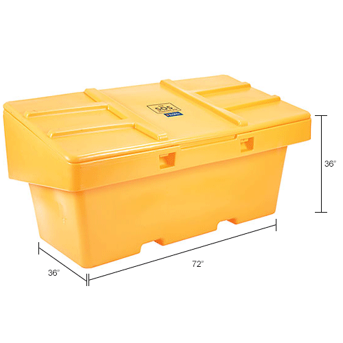 Global Industrial&#153; Lockable Outdoor Storage Container, 72"Lx36"Wx36"H, 36 Cu. Ft., Yellow
