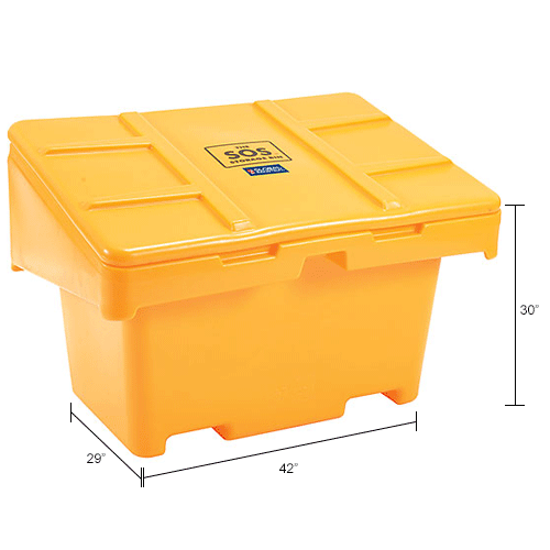 Global Industrial&#153; Lockable Outdoor Storage Container, 42"Lx29"Wx30"H, 11 Cu. Ft., Yellow