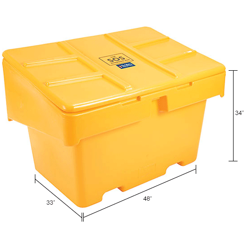 Global Industrial&#153; Lockable Outdoor Storage Container, 48"Lx33"Wx34"H, 18.5 Cu. Ft., Yellow