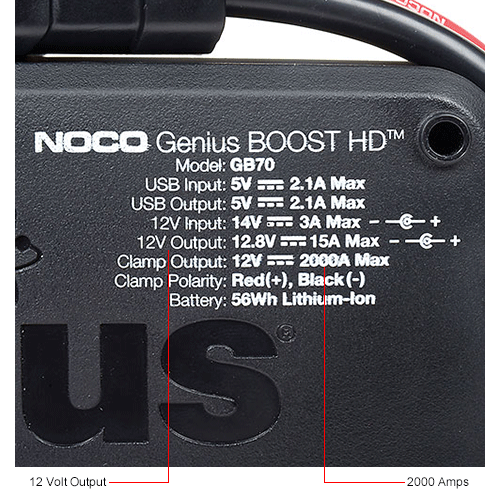 NOCO Genius Boost HD 2000 Amp UltraSafe Lithium Jump Starter 
																			