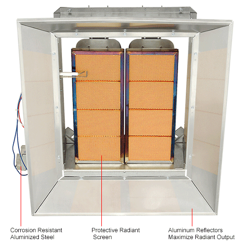 SunStar SG Series Natural Gas Infrared Heater, 80000 BTU