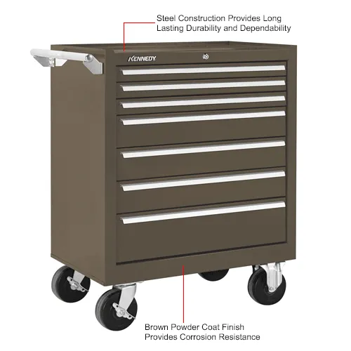 Kennedy® K2000 5 Drawer Roller Cabinet, 29