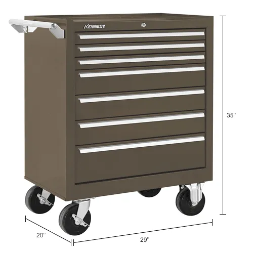 Kennedy® K2000 7 Drawer Roller Cabinet, 29
