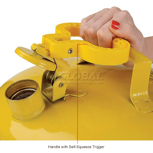 Eagle Type I Safety Can - 5 Gallon with Funnel - Yellow, UI-50-FSY