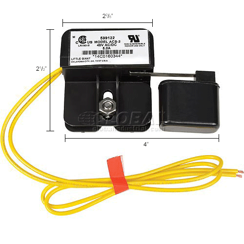 Little Giant® Auxiliary Condensate Overflow Safety Switch 5A, 18"L