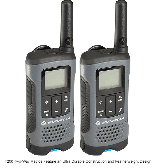 Motorola Solutions Talkabout® T200 Rechargeable Two-Way Radios,Gray - 2 ...