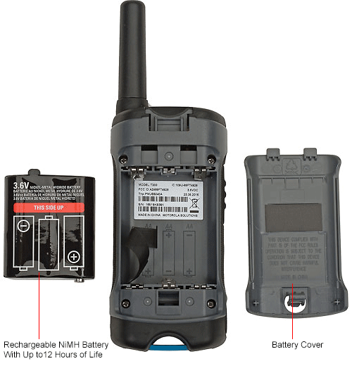 Motorola Solutions Talkabout® T200 Rechargeable TwoWay Radios,Gray 2